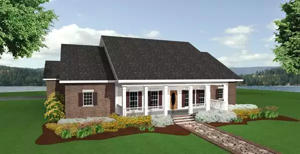 image of colonial house plan 5707